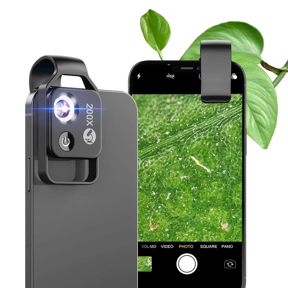 E-shop APEXEL Mikroskop 200X Vergrößerung Makro-Objektiv für Handy mit CPL-Filter Zweistufiger LED-Beleuchtung