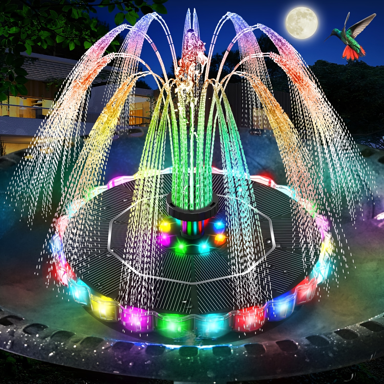 Temu – TEMU Aisitin Solar – Features 6 Different Water Spray Patterns, Solar-powered Pond Pump, Ideal For Fountains, , And Swimming Pools