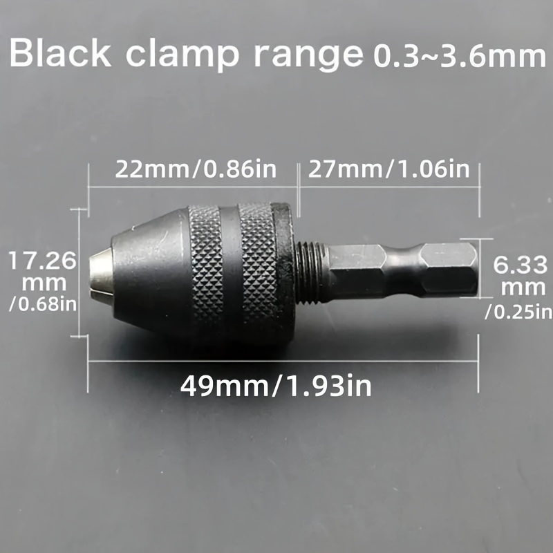 1pc Keyless Drill Screwdriver Impact Driver Adapter 1/4 Inch Hex Shank Drill Bit Arrow Tool Quick Change Converter Adapter