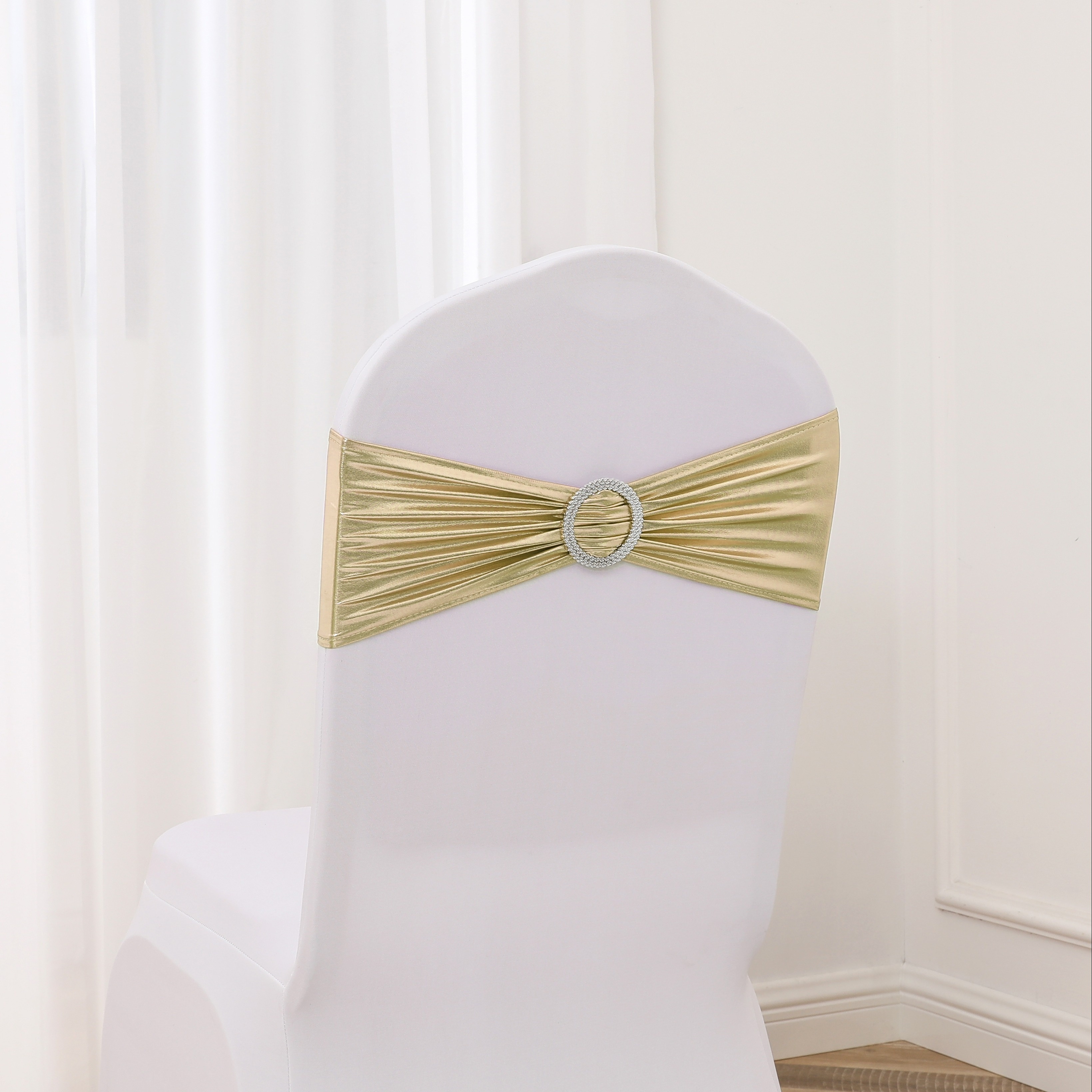 TEMU 20pcs Nœuds de Chaise en - Couvertures Élastiques Attache pour Mariages, Fêtes & Anniversaires