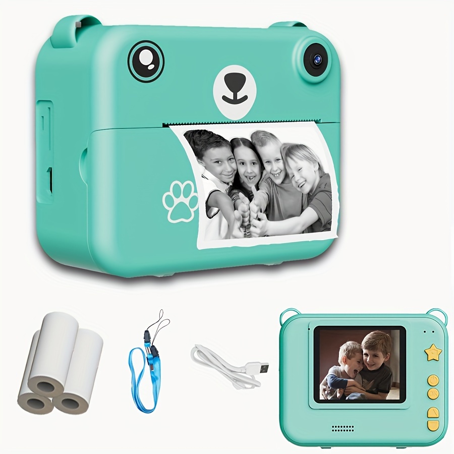 Kids Mini Portable Instant Thermal Printing Camera with 1080P HD