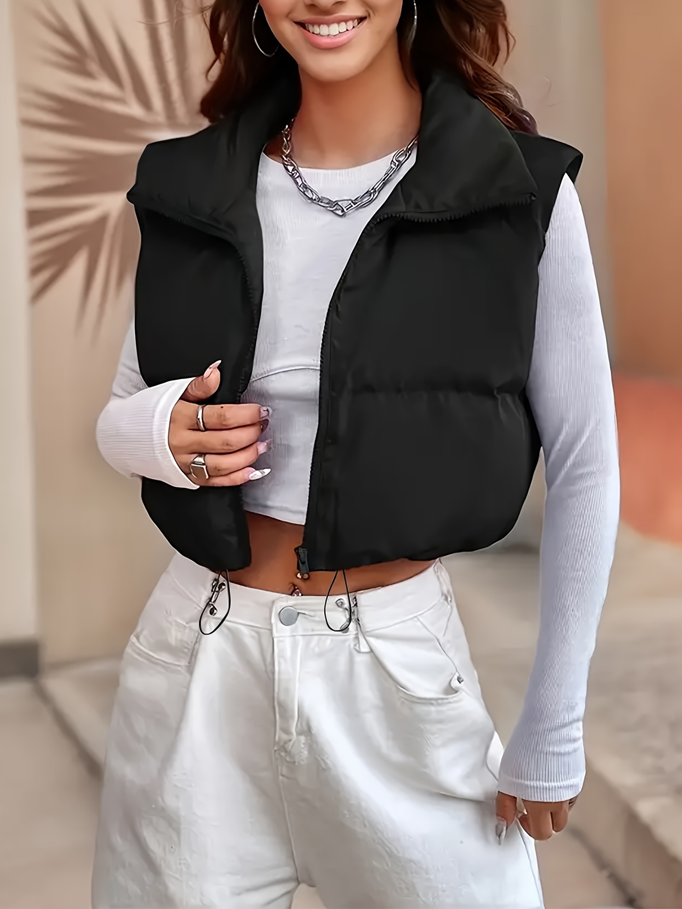 【COLOR iN ID】Jenner padded vest Moncler Gumiane Padded Vest, Brand Size 0 (X-Small