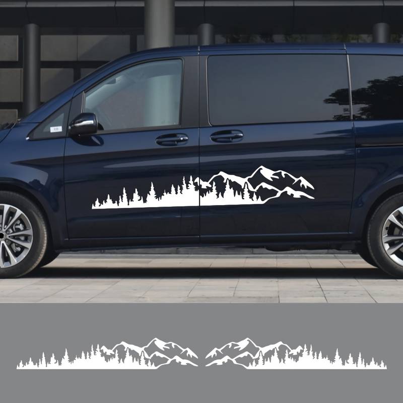 Australian Mountain & Trees Vinyl Sticker Decal – Large For RV, Caravan, 4x4, Trailer