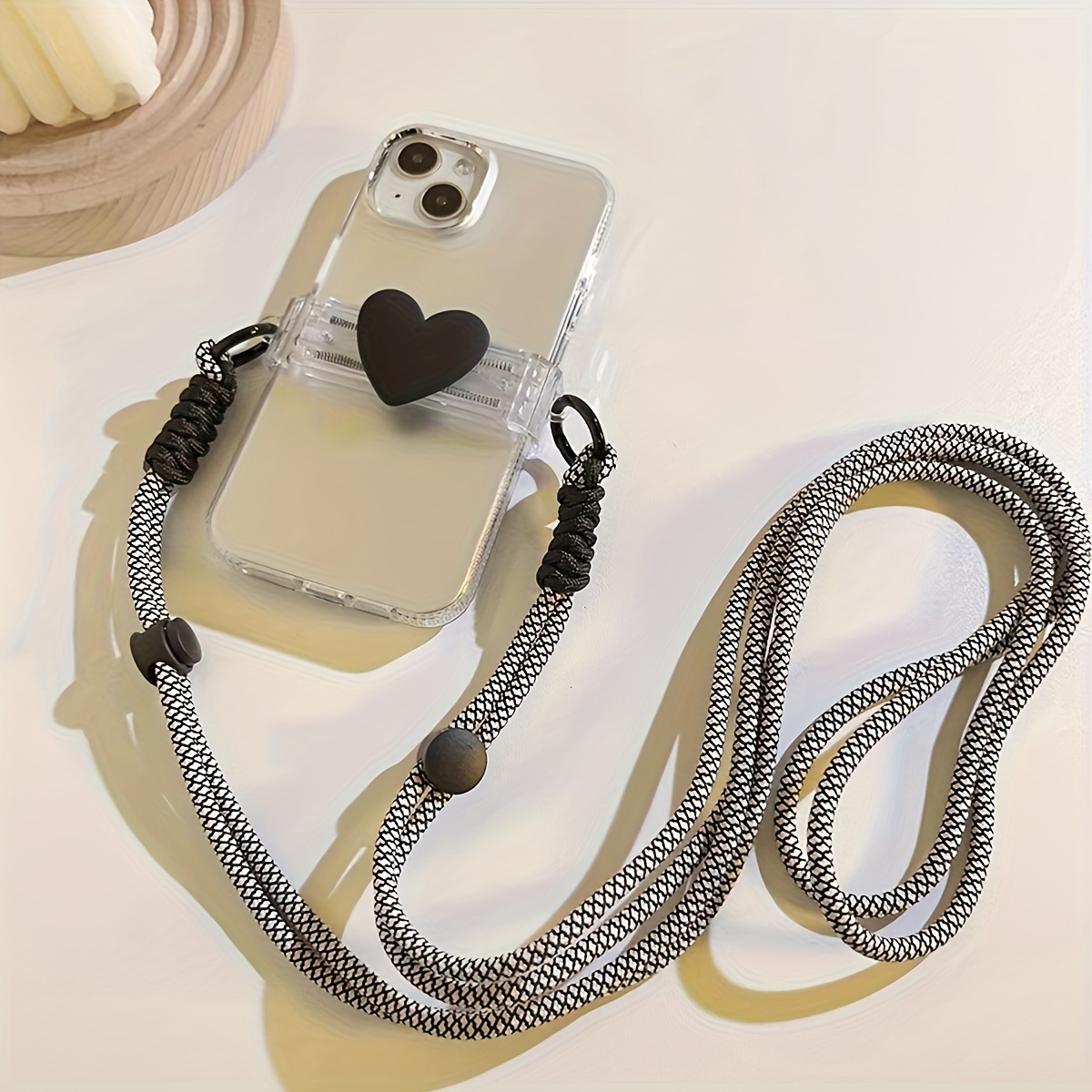 

A Stylish Lanyard For Mobile Phone Cases Featuring A Design, - Or Hanging Around The Neck. This Unisex Accessory Is Adjustable, Removable, And Prevent Drops.