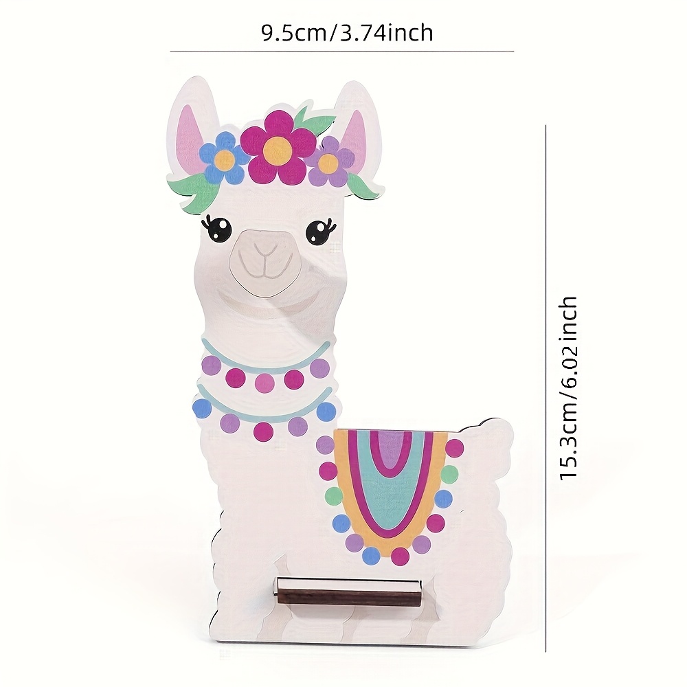 1 Pack Wood Alpaca Eyeglasses Holder Stand For Women Gifts Cute Alpaca Sunglasses Display Stand For Home Decor Glasses Organizer