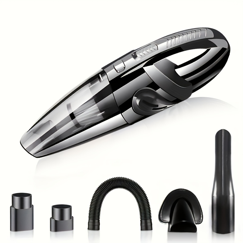 TEMU Car Vacuum Cleaner, Handheld Vacuum Cleaner With 4200pa Super Strong Suction, 1800mah Large Capacity, , With 5 Matching Additions For Car