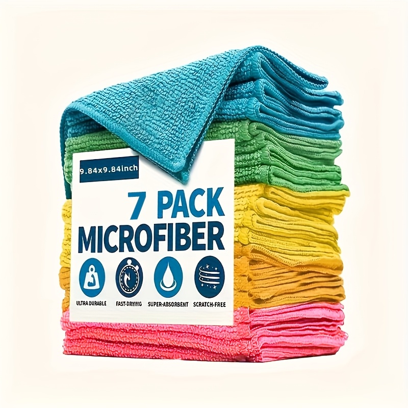 Image of 7/17/27pcs Random Color Multi-functional Cleaning Towel Set Reusable Quick-drying Towel Absorbent Household Room Bedroom Bathroom Furniture Stain Removal Towel