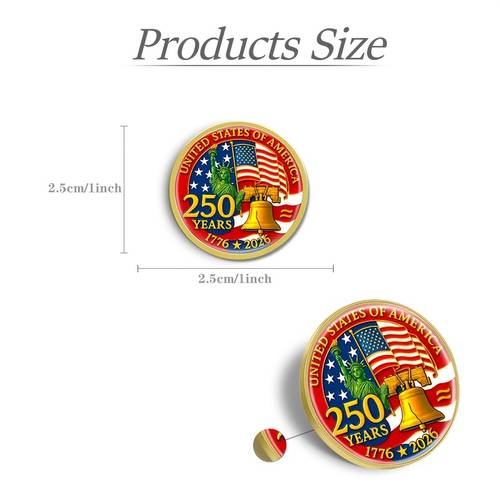 26pcs american 250th anniversary of the brooch set badges