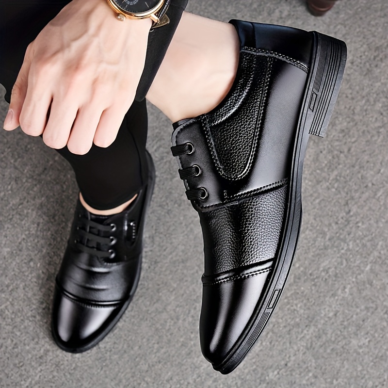 Zapatos cómodos de negocios casuales, zapatos de hombre con cordones de caña baja, mocasines premium elegantes, versátiles para ocasiones formales