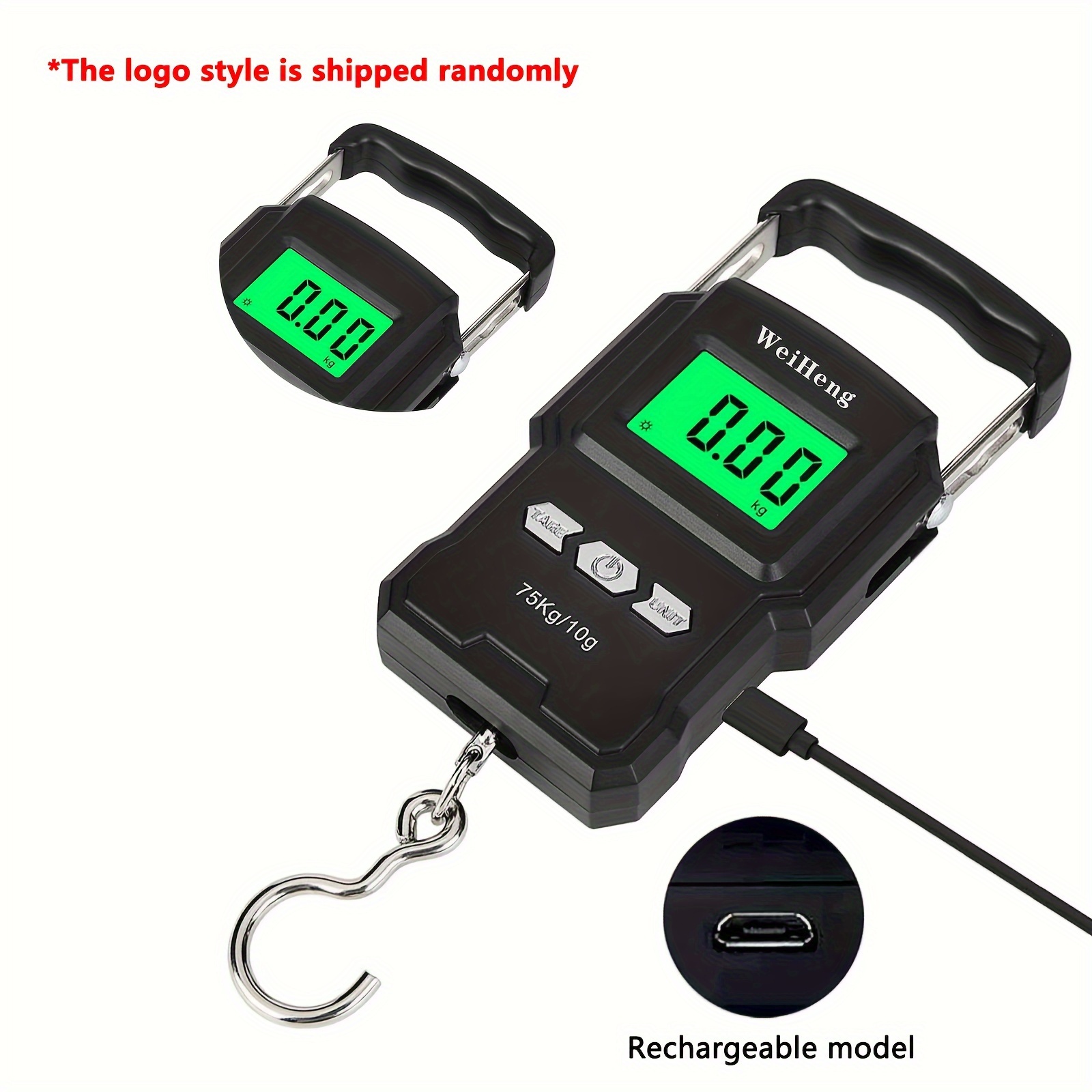 LCD Display Luggage Scale Digital Hanging Fishing Scale for Fishing  Shopping