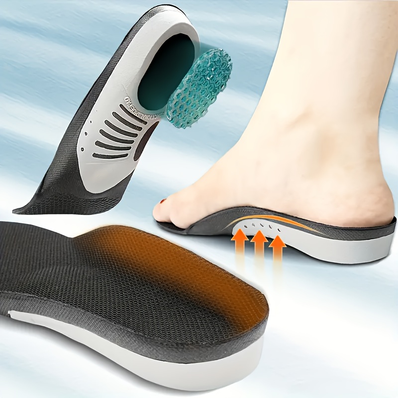 1 Pair EVA Gel Insoles for Sports and Work - Anti-Slip, Shock-Absorbing, Twist-Resistant, Thickened Support - Unisex for Basketball and Everyday Use