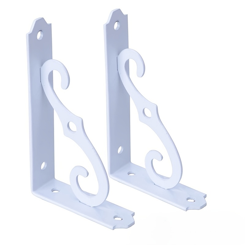 2pcs Multi-functional Fixed Triangle Bracket Wall Shelf, Wrought Iron Bookshelf, Load-bearing Rack With Thickened Shelf Brackets