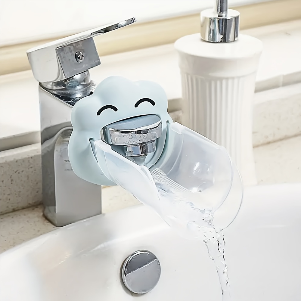 

1pc Faucet Extender, Cartoon Plastic Splash Proof Conduit For Hand Washing Extension Sleeve Mouth