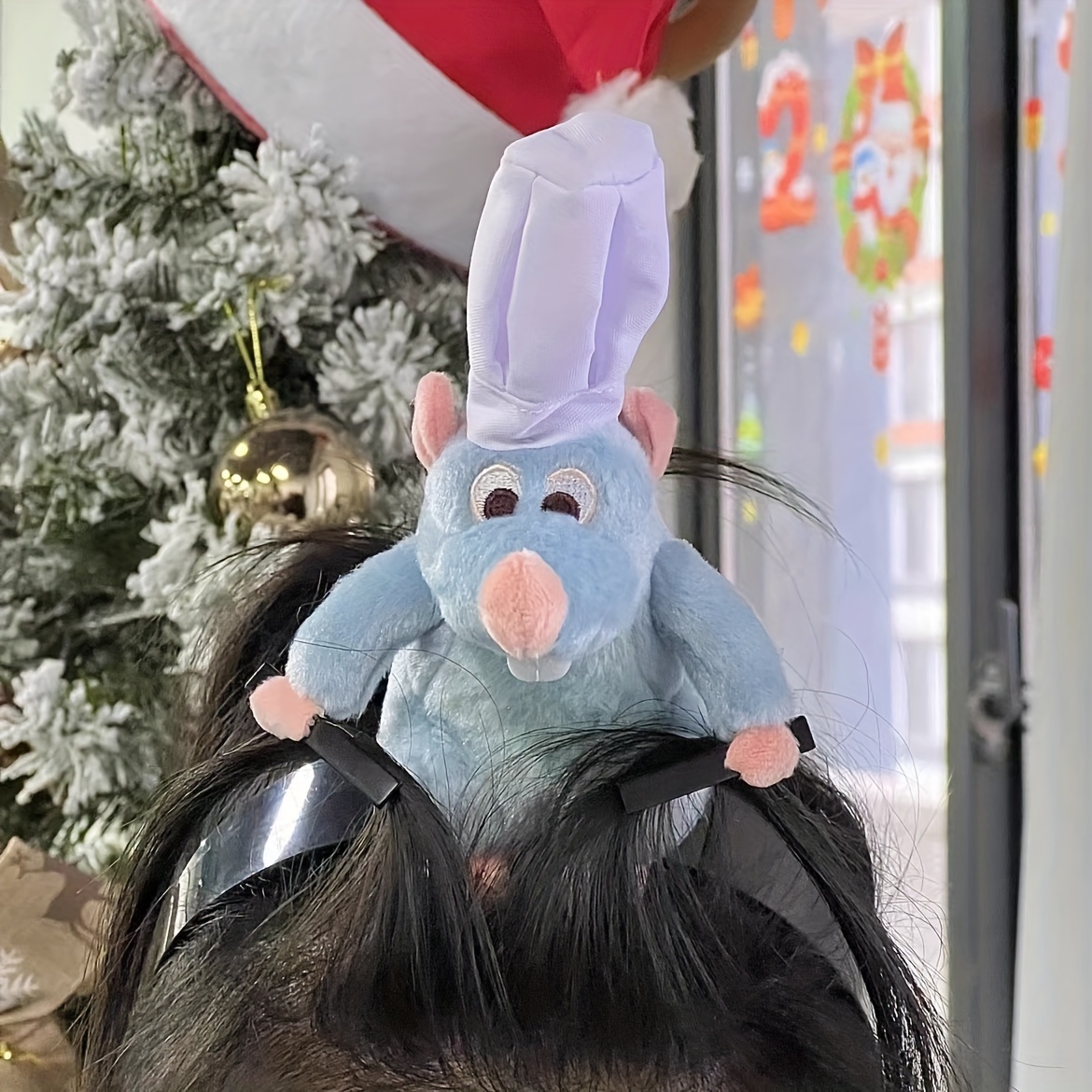 

Adorable Mouse Cartoon Headband - Velvet, Cute Animal-themed Hair Accessory For Women & Girls, Perfect For Face Washing & Styling