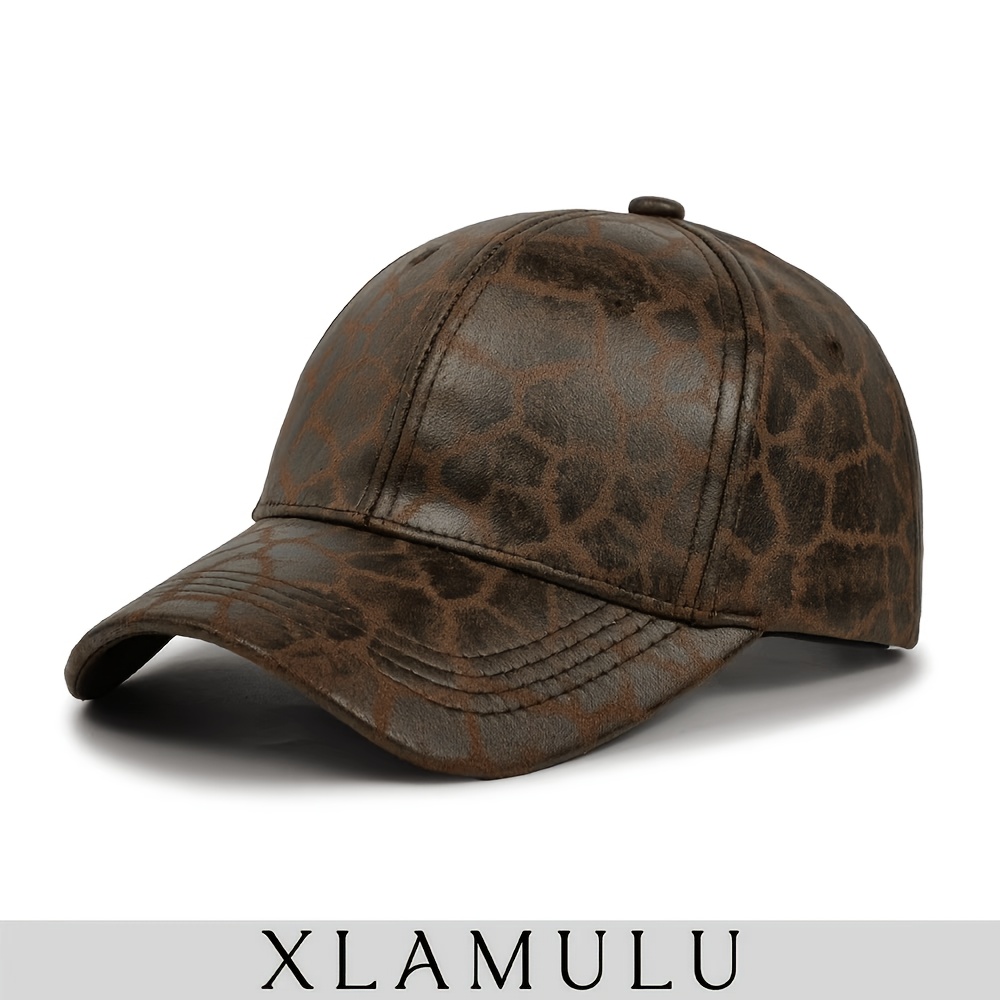 TEMU 1 stuks Premium Baseballpet voor dames, Giraffe-, Vintage Distressed End, Verstelbare Gesp aan de Achterkant, Perfect voor Stijlvolle en Unieke