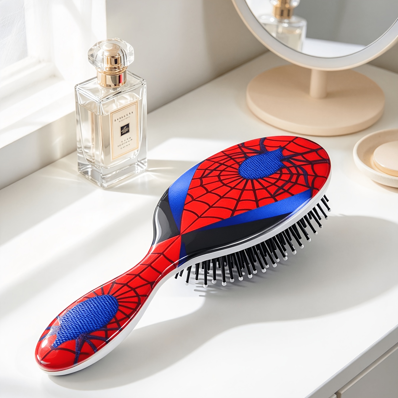 TEMU 1pc -themed Air Cushion Comb Suitable For , Large Oval Anti-static Hair Comb With Nylon Bristles & , Travel-friendly Detangling Comb For Home,,