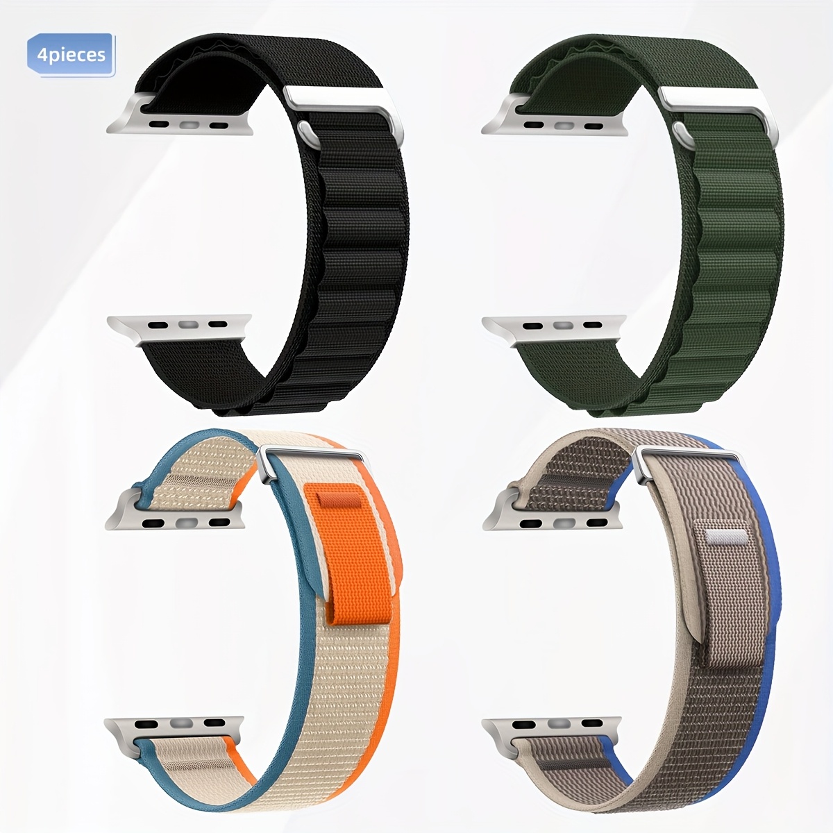 E-shop 4er-Set Sportarmbänder passend für die Iwatch Ultra 2, kompatibel mit den Größen 49 mm, 46 mm, 45 mm, 44 mm und 42 mm für Damen und Herren. Mit