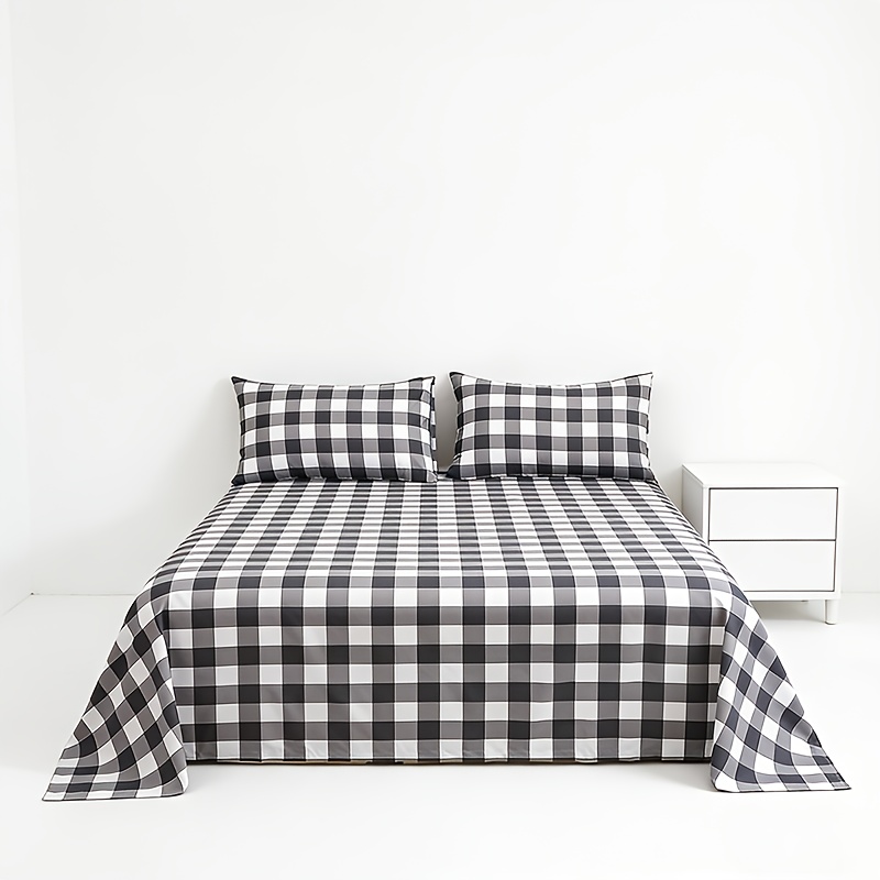 3pcs Set (1 Sheet And 2 50x70cm Pillowcases), Printed Brushed Fabric Sheet, Multiple Patterns, 168x244/206x244/229x259cm 3 Sizes, Bedding Bedroom Sheet Set Supplies