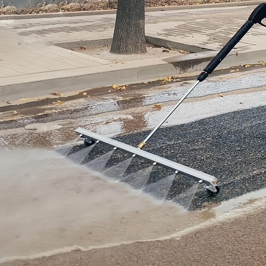 

Water Spray| High-pressure 4000 Psi Pressure Washer Attachment, 25" Metal Water Broom With 7-hole Design, Quick Connect Npt1/4" - Ideal For Street & Cleaning