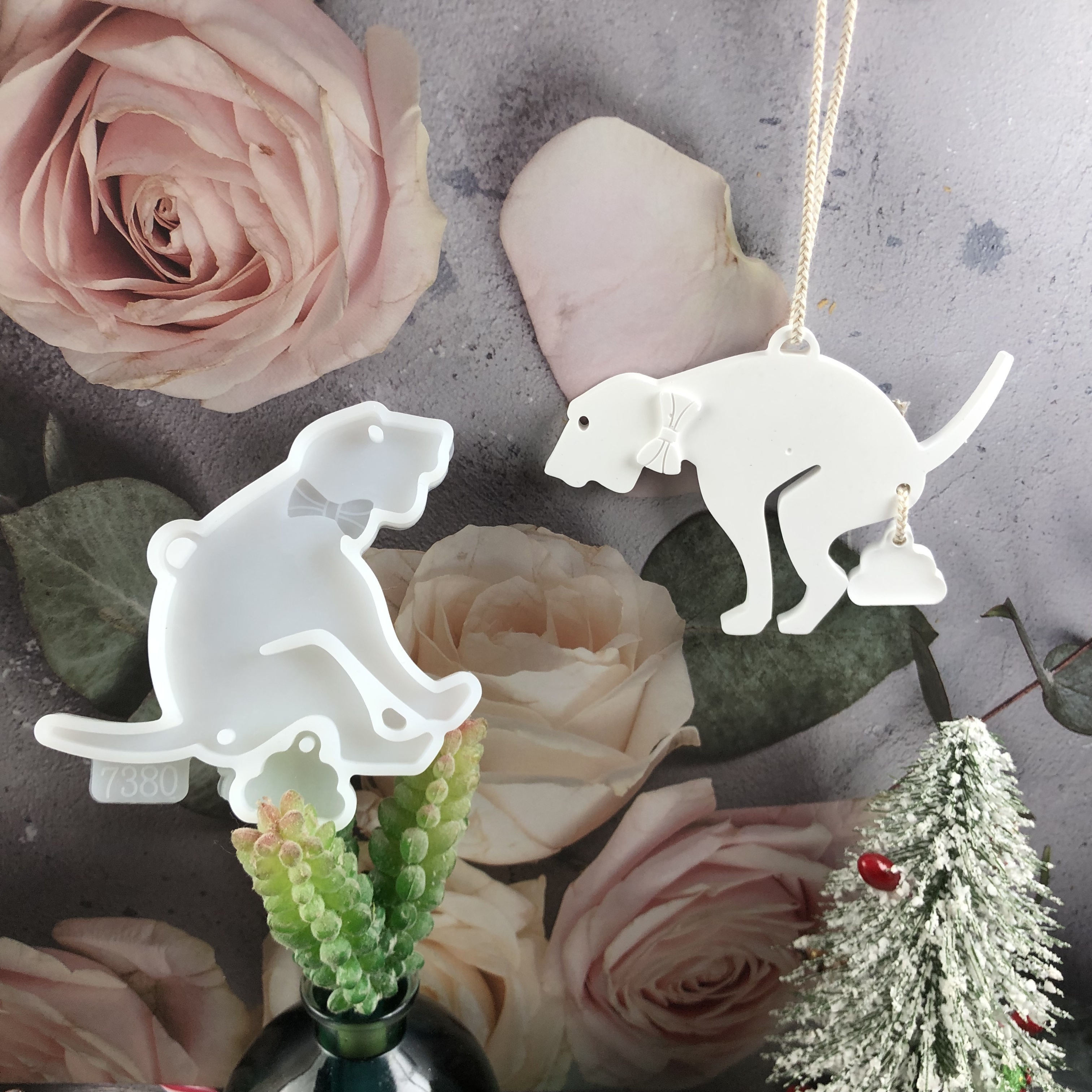 

Diy Christmas Dog Pendant Silicone Mold Kit - Epoxy Resin & Plaster Crafting For Festive Tree Ornaments, Keychains & Jewelry Making