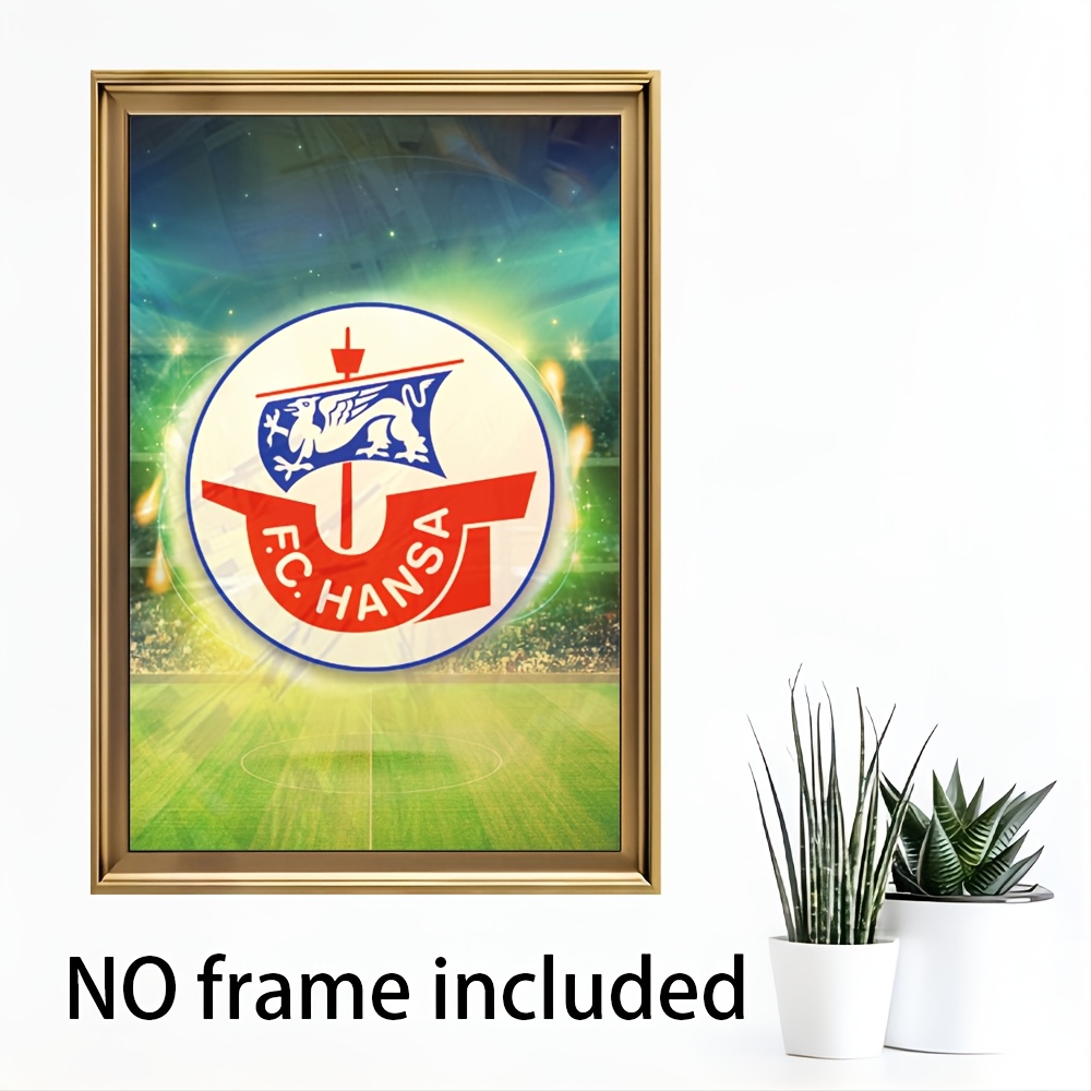 

Room Decor Hansa Fc Emblem Canvas Print, High-quality Cloth Material, Large Poster, 16.53 X 12.7 Inches, Decor For Living Room, Bedroom, For Soccer Fans, Ideal Gift For Holidays And Festivals