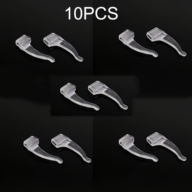 10-pcs Anti-slip Eyeglass Ear Hooks, Ear Grips, Elastic Ear Stem Covers For Eyeglass Frames, Suitable For All Types Of Eyeglasses