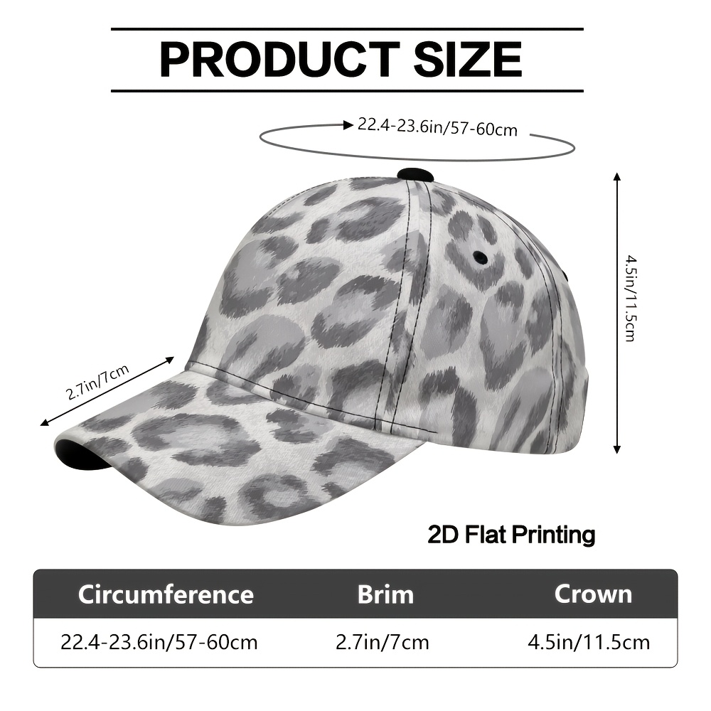 TEMU 1pc Unisex Baseball Cap With Gray - Adjustable Snapback, Lightweight Breathable Suitable For Casual Wear, Golf, Sports, Sun, Suitable For &, For