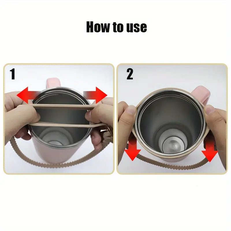 correa de silicona para botella de agua - para botellas de 8-40oz, , ideal para uso y en el gimnasio - rosa y , accesorio de transporte para tazas, correa para botella de agua detalles 4