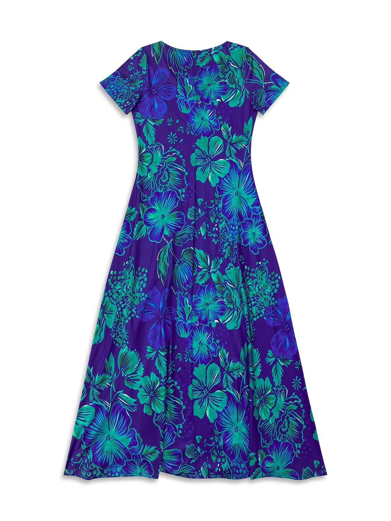 teal flowy dress Trailing Blossom Maxi Dress Teal/Blue / M main image 0
