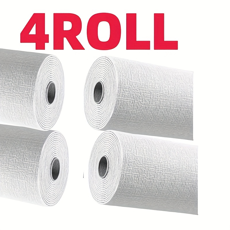 

4 Rolls -adhesive - Texturized Covering 3d , Retardant, Install For , Dining Decor - Pattern