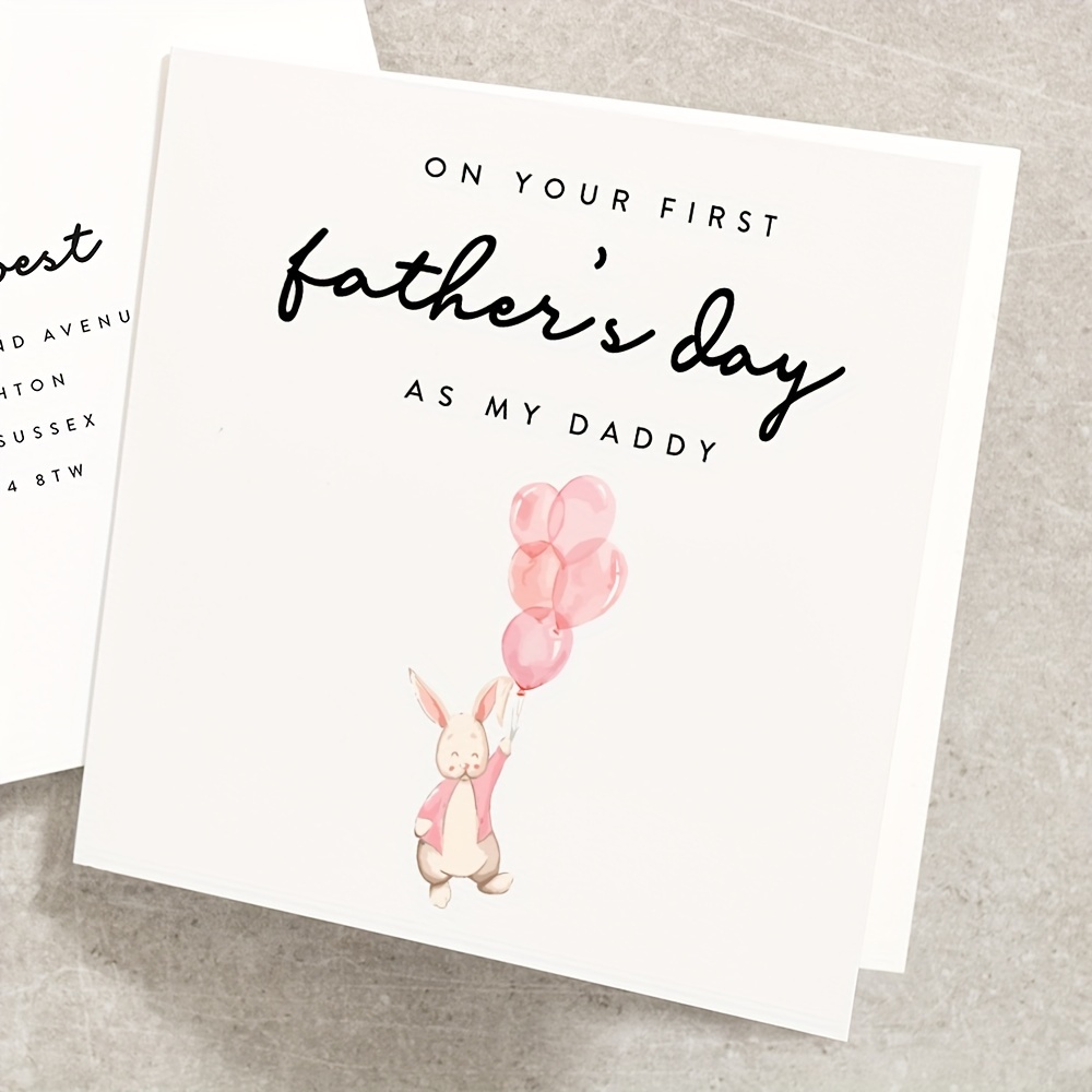 

First Father's Day As My Daddy Card, 1st Fathers Day Card From Daughter, Father's Day Card, Father's Day Card Including Envelope