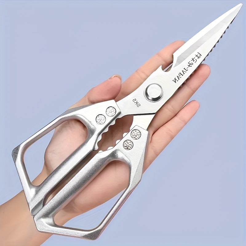 TEMU 1pc, Kitchen Stainless Steel Scissors, Chicken Bone Scissors, Outdoor Multifunctional Meat Scissors For Home, Restaurant, Meat Shop, Kitchen Supplies