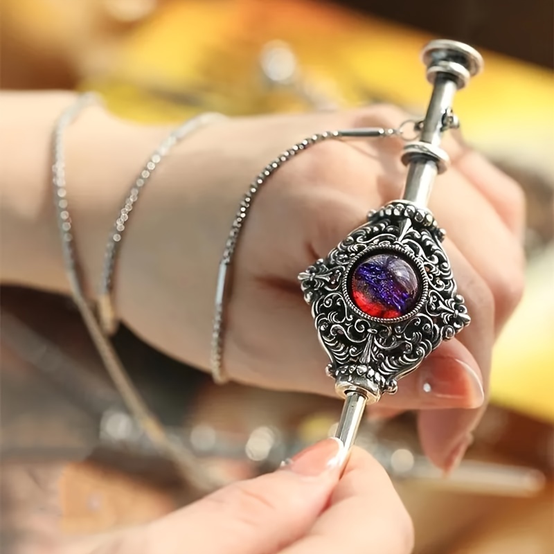 

1pcs Magical Witchcraft Necklace Women's Vintage Detachable Witch Wand Pendant For Men Women Punk Cosplay Jewelry Gift