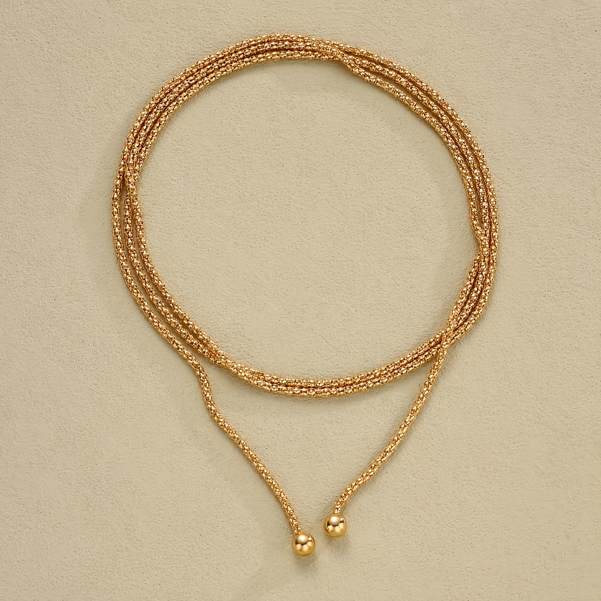 TEMU 1 pièce Collier à tendance pour femme, élégant, luxueux, simple, décontracté, long à perles rondes enveloppées multicouches pour femme, convient