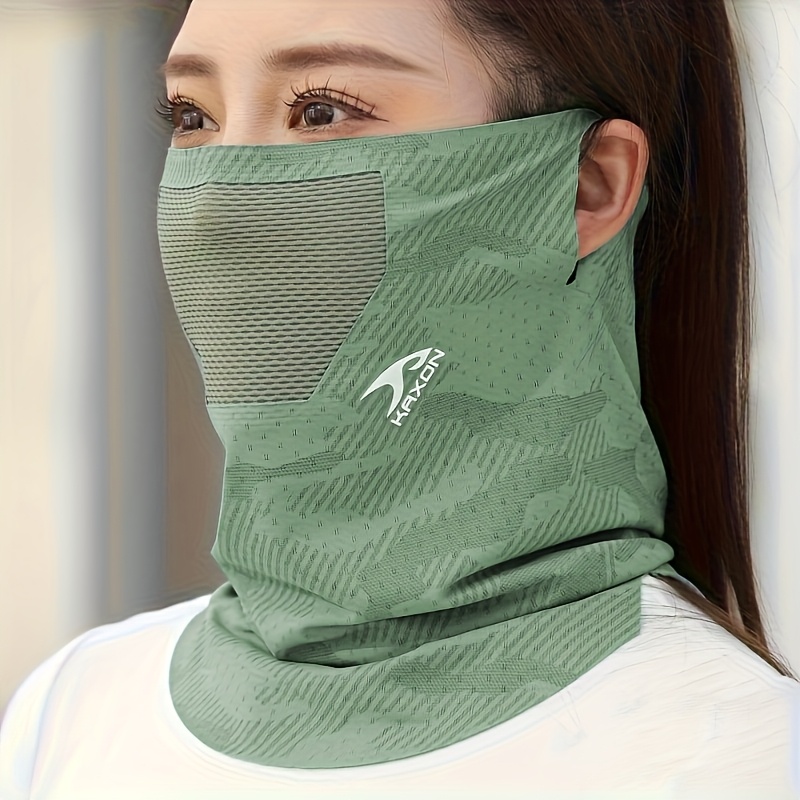 TEMU 1pc, Breathable Mask For Men And Women Summer Cycling, Breathable Mesh Design, Lightweight And Comfortable, Extended Neck Bib, Cycling Beanie