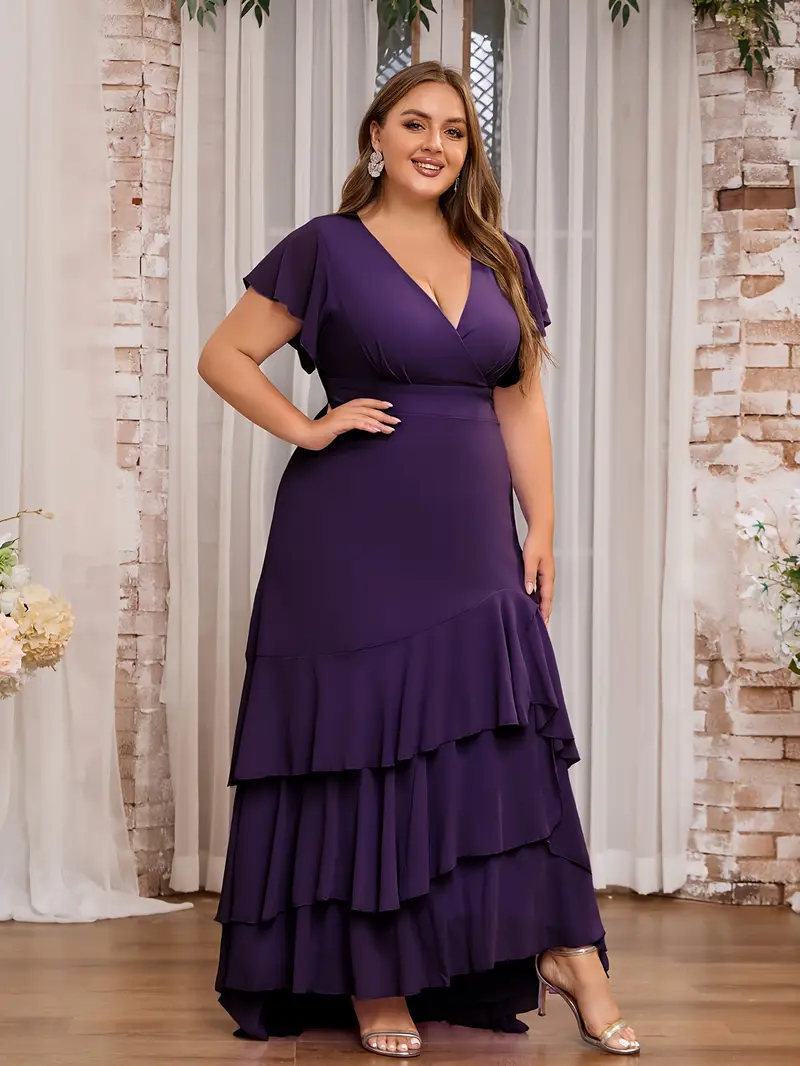 dress dinner plus size Women's Spring/Summer Casual V Neck Solid Color Loose Fit Plus Size Dress Womens plus Size Dinner Dresses Skater Dresses for Women plus Sizes Short plus Size Dress 2x Dress for Women plus