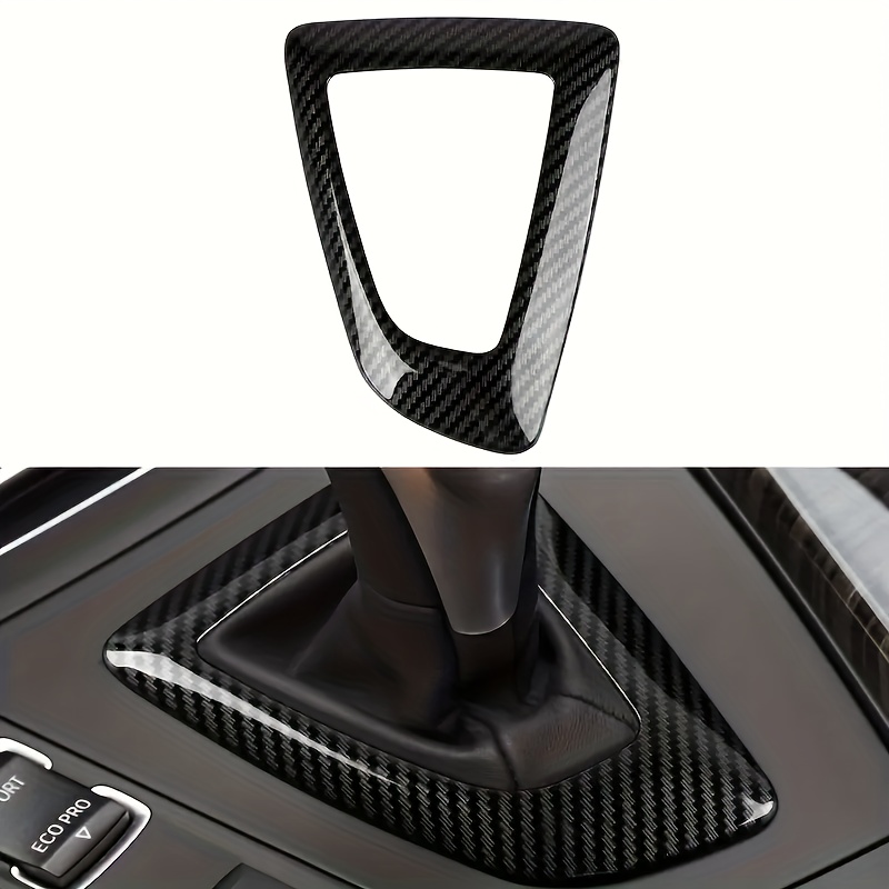 TEMU 1pc Carbon Fiber Shift Knob Frame Panel Cover Trim Suitable For 1 Series F20 F21 2011-2018, Suitable For F22 F23 2014-2019, Suitable For F30 F31