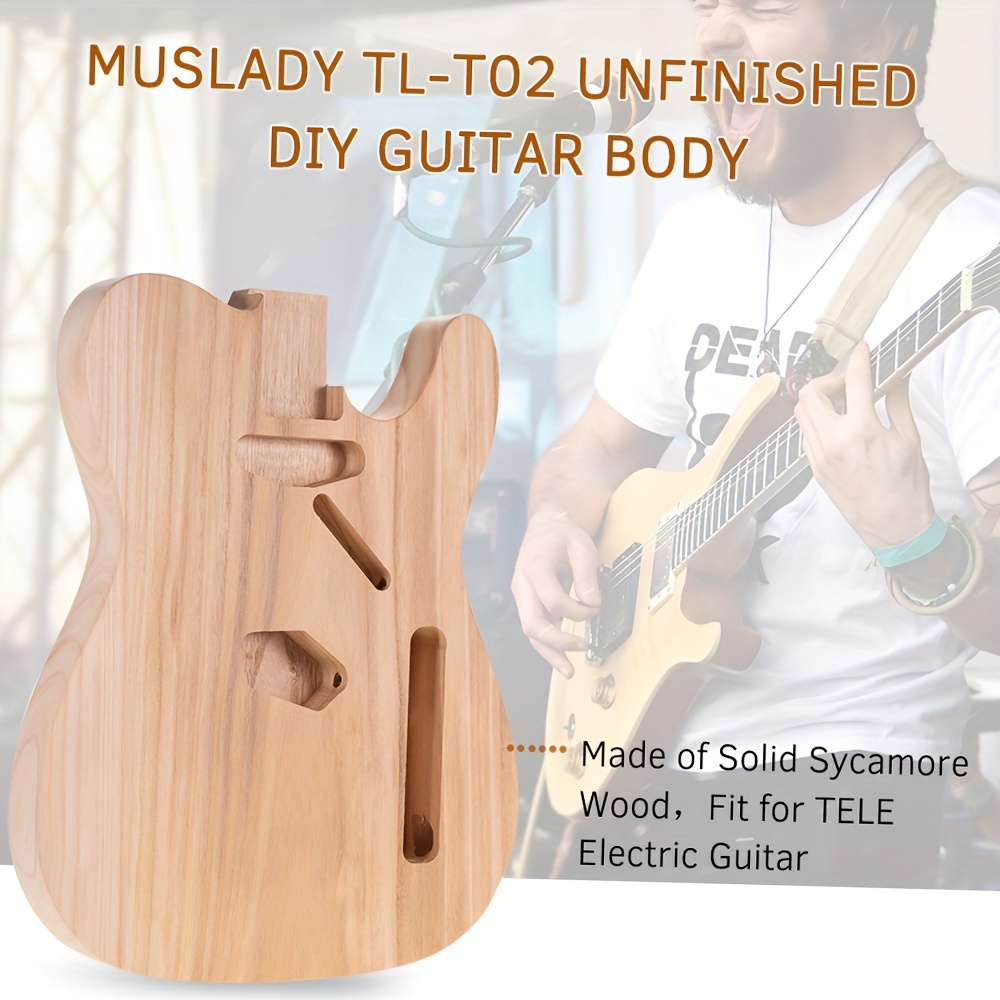 

T02 Unfinished Electric Guitar Body Wood Blank Guitar Barrel For Electric Guitars