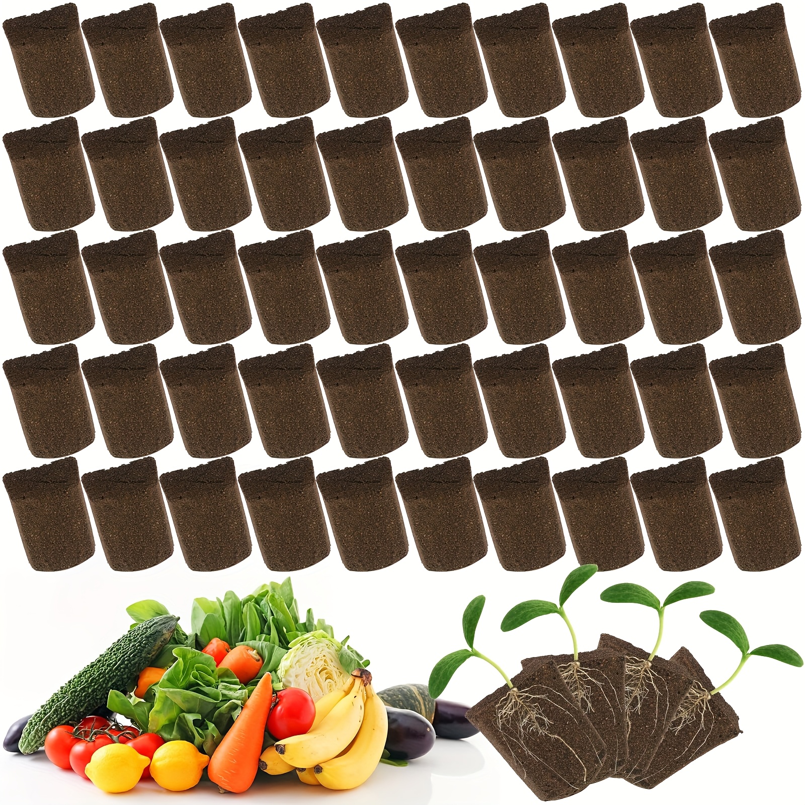 

40pcs Square Indoor Hydroponic Plant Growth Sponge Kit, Seed Germination , Smart Garden Accessories, Compatible With Systems, Hydroponic Growing Sponge Kit For Smart Garden, Compatible