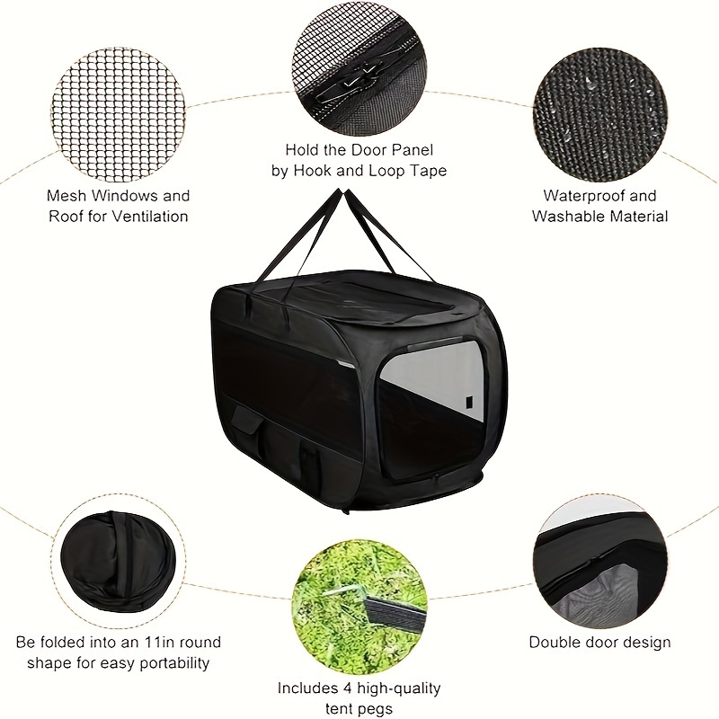 1pc rectangular folding dog cage fence puppy pet supplies tent dog bed rolling room Product details 0