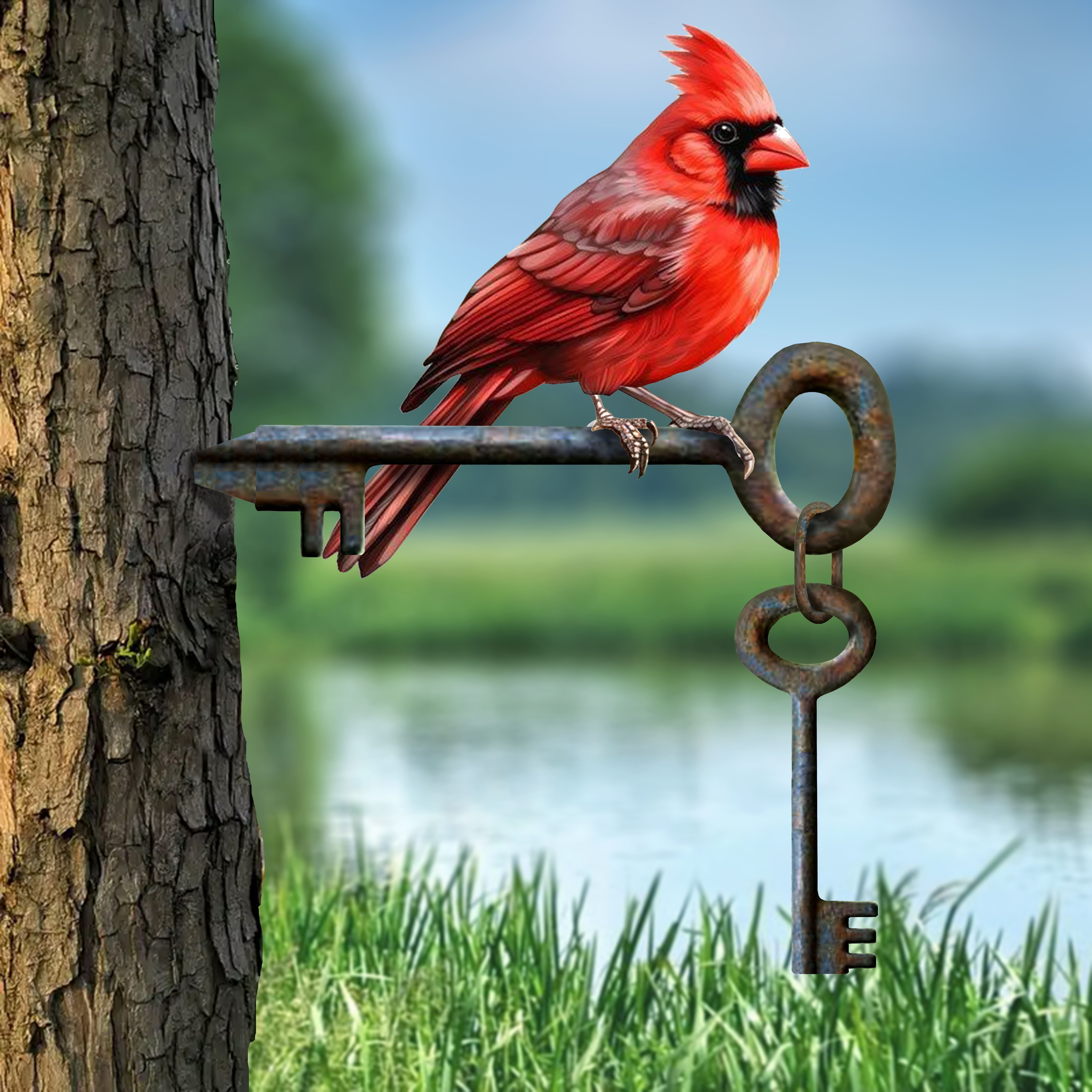 

Double-sided Metal Bird Decoration For Outdoor Walls: No Electricity Required