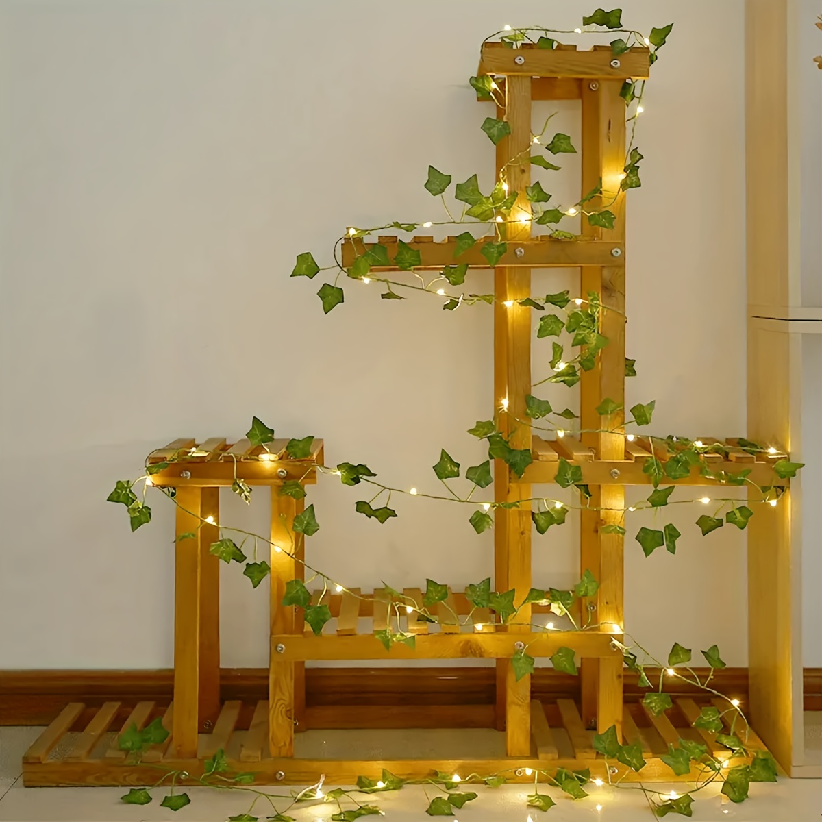 TEMU 1pc, 100led Fairy Tale Ivy String Light, 8modes32.8ft Artificial Plant Leaf Christmas Thanksgiving Gift Lamp, Outdoor Fairy Lightsfor Festival
