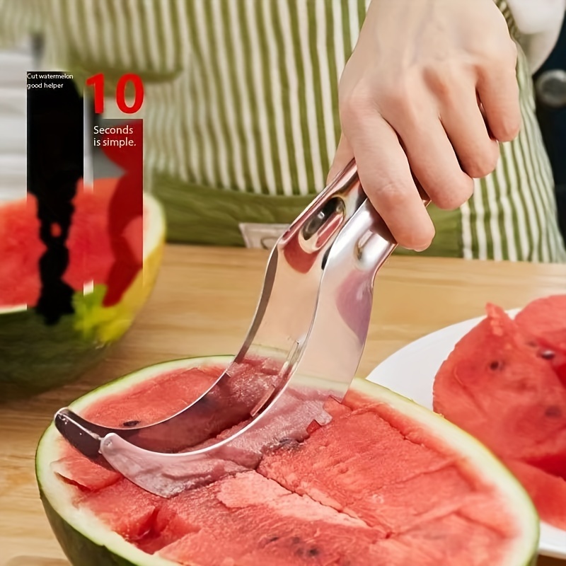 

Stainless Steel Watermelon Slicer Cutter - Durable Melon Baller Carving Tool For Quick And Easy Fruit Serving