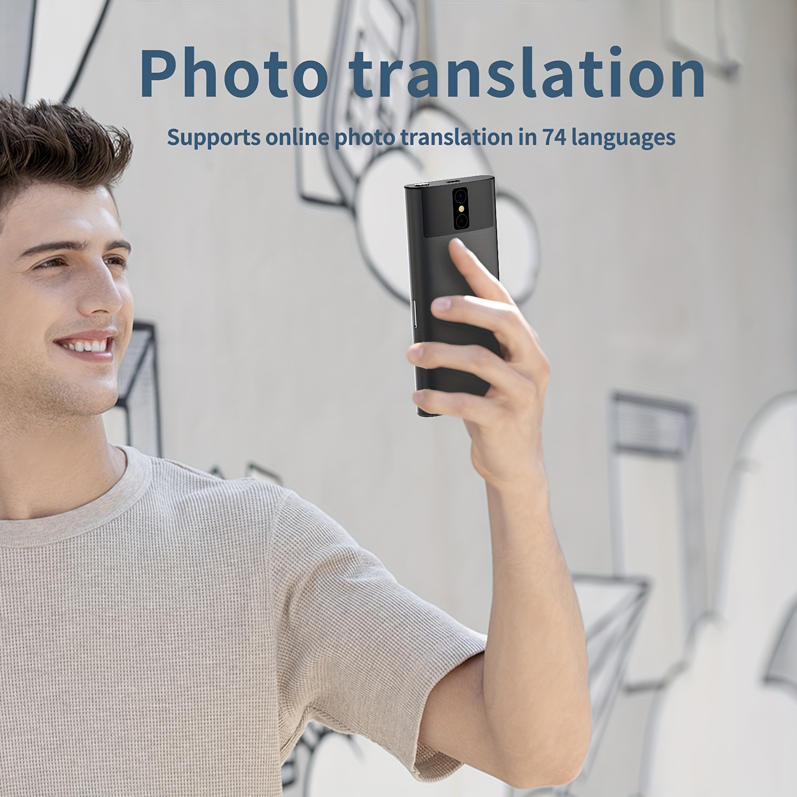 Kalbų Vertimo Įrenginys su 4G Pasauliniu Tinklu, AI Vertėjas pagal ChatGPT, 16GB Atmintis, Palaiko 148 Kalbas, Realiojo Laiko Dviejų Krypčių Online/Neprisijungus/Nuotraukos/Balsas Vertimas