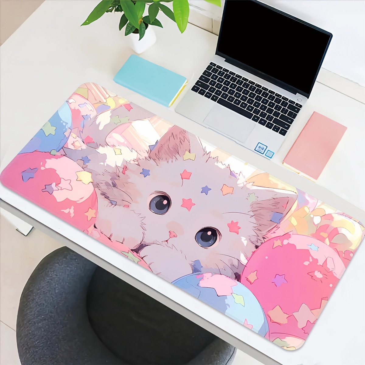 

Pad, Desk Mat Backing, Locking, Extended Thickened , Cat , For Gamers