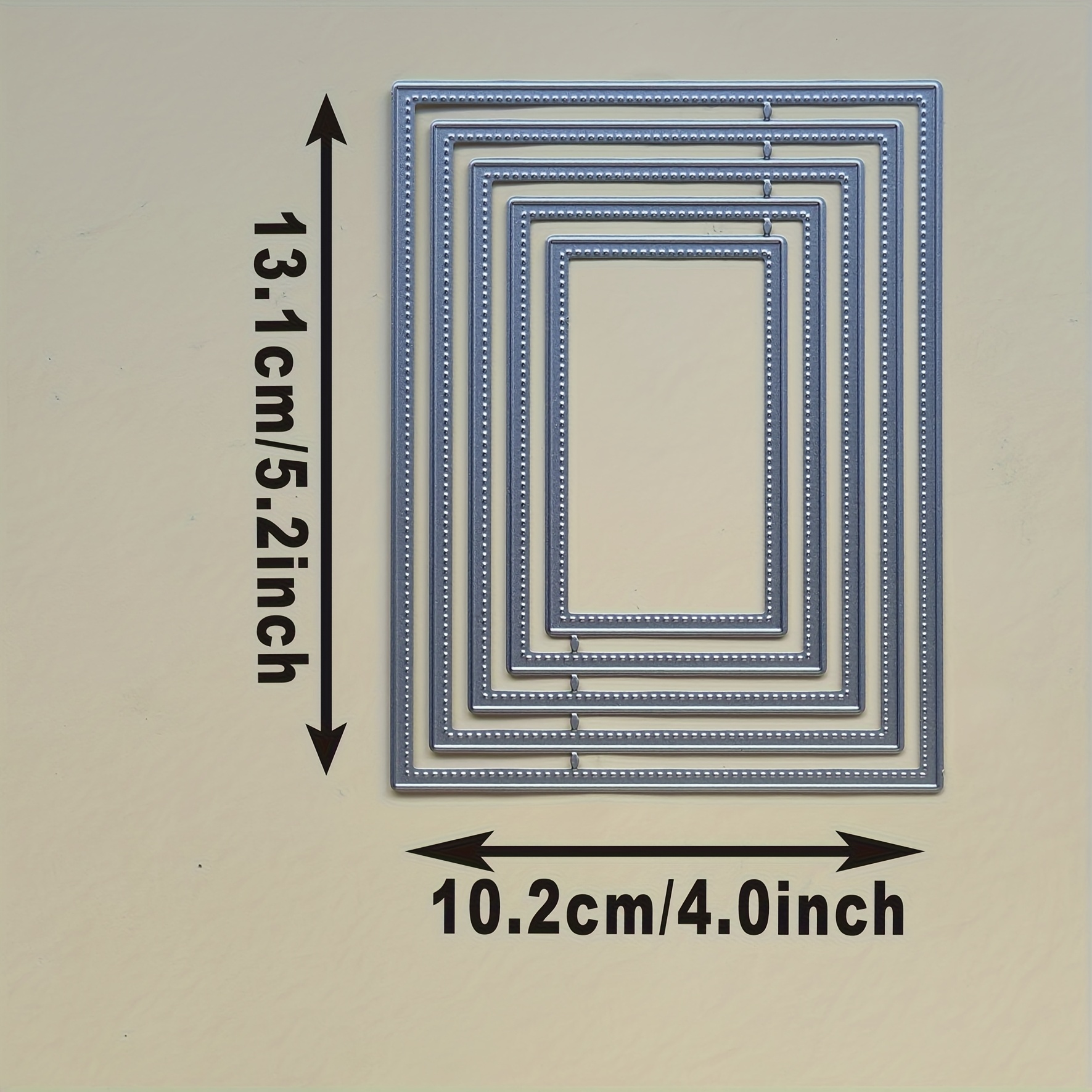 E-shop Moderner dekorativer Metallschneidestempel mit einfachen geometrischen Rändern, ideal für DIY-Schriftkartenherstellung. Langlebiges Metall, ,