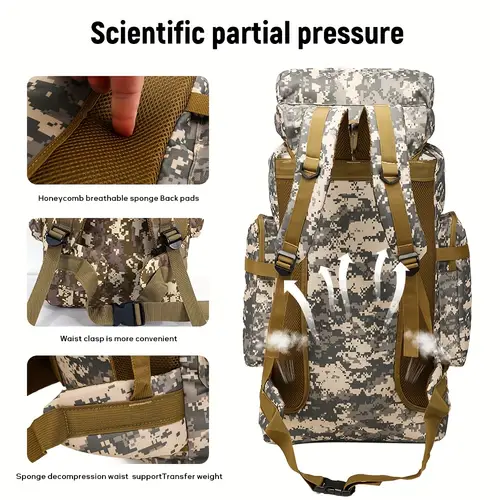 2pcs se mens camouflage multifunctional backpack large capacity hiking bag for travel sports ideal for camping trekking casual use stylish and practical rucksack with multiple compartments