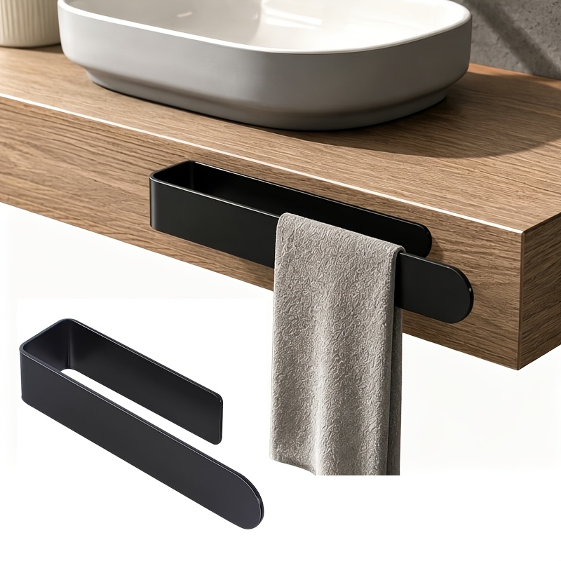 U-shaped Wall-mounted Towel Bar, Bathroom And Kitchen Dish Towel Holder, No-drill Square Minimalist Towel Rack