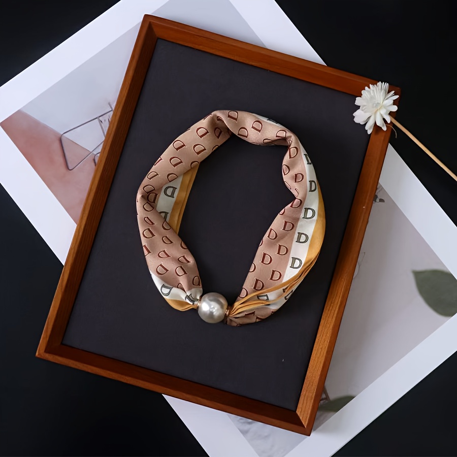 TEMU A Lightweight Chiffon Scarf With Floral And Letter Prints, Perfect For Evening Dates, Parties, And Festive Occasions, Is An Elegant For Women