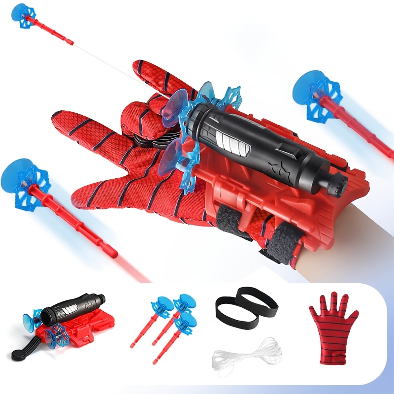 6 9pcs spider launcher spider web shooting toy launcher wrist toy launcher bracelet accessory party supplies details 3